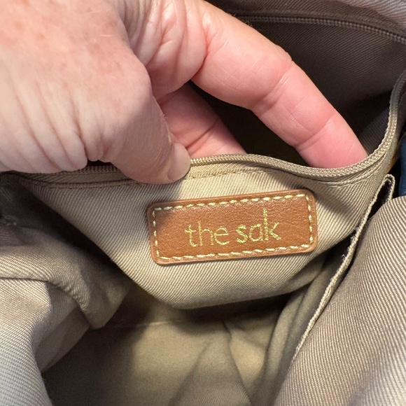 Navy blue The Sak leather crossbody hobo bag - Picture 7 of 12